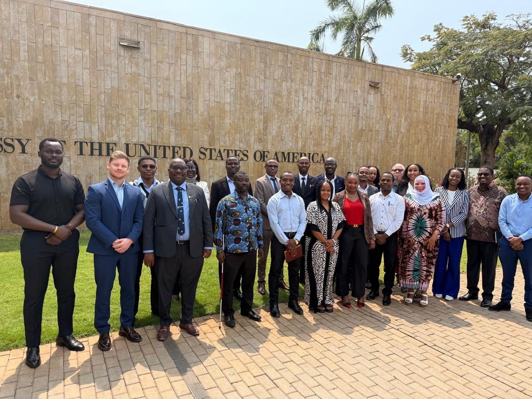 Wickard CEO Oliver Roberts outside the U.S. Embassy after delivering a program on AI